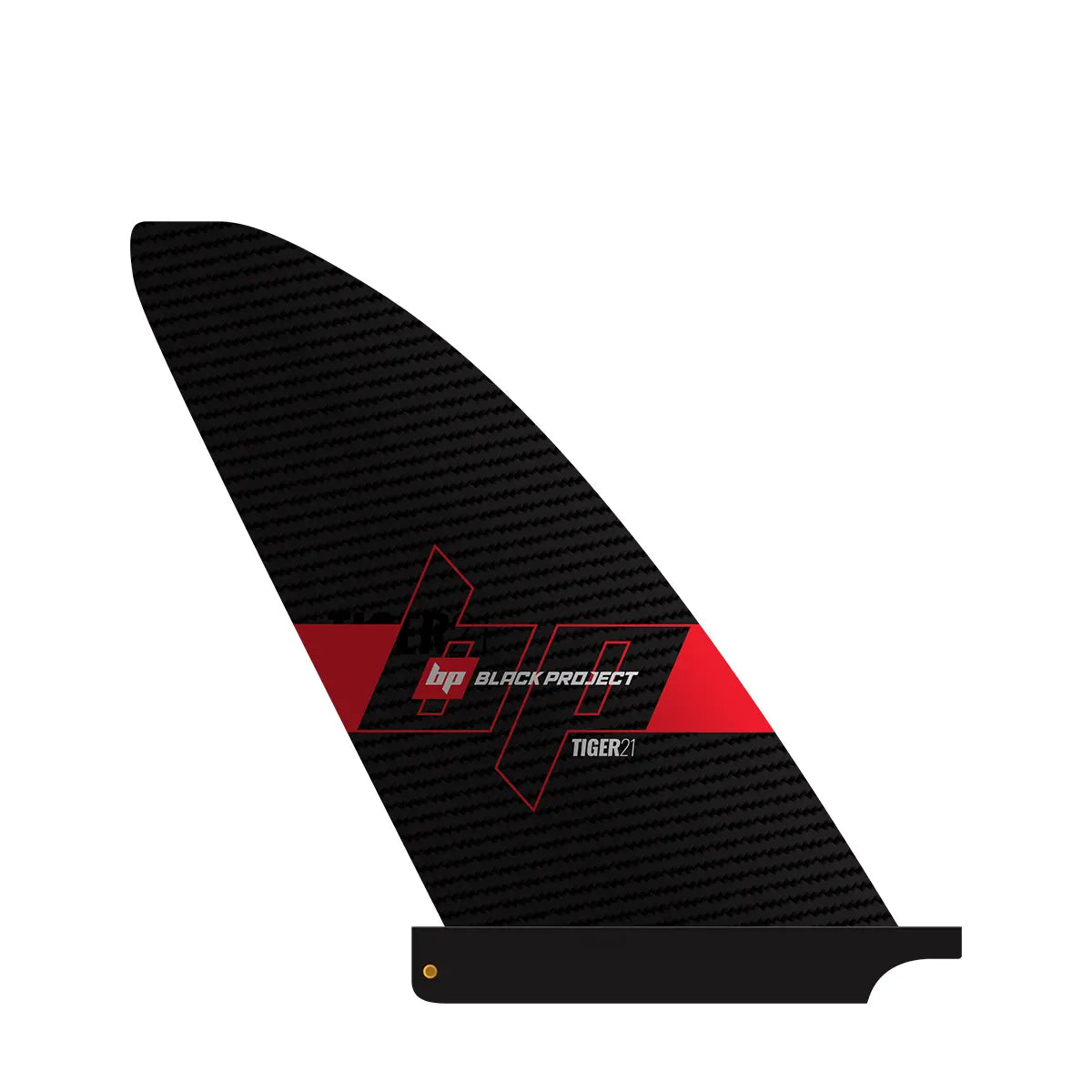Black Project Tiger v2 - Pre-preg Carbon SUP fin, Surf base right