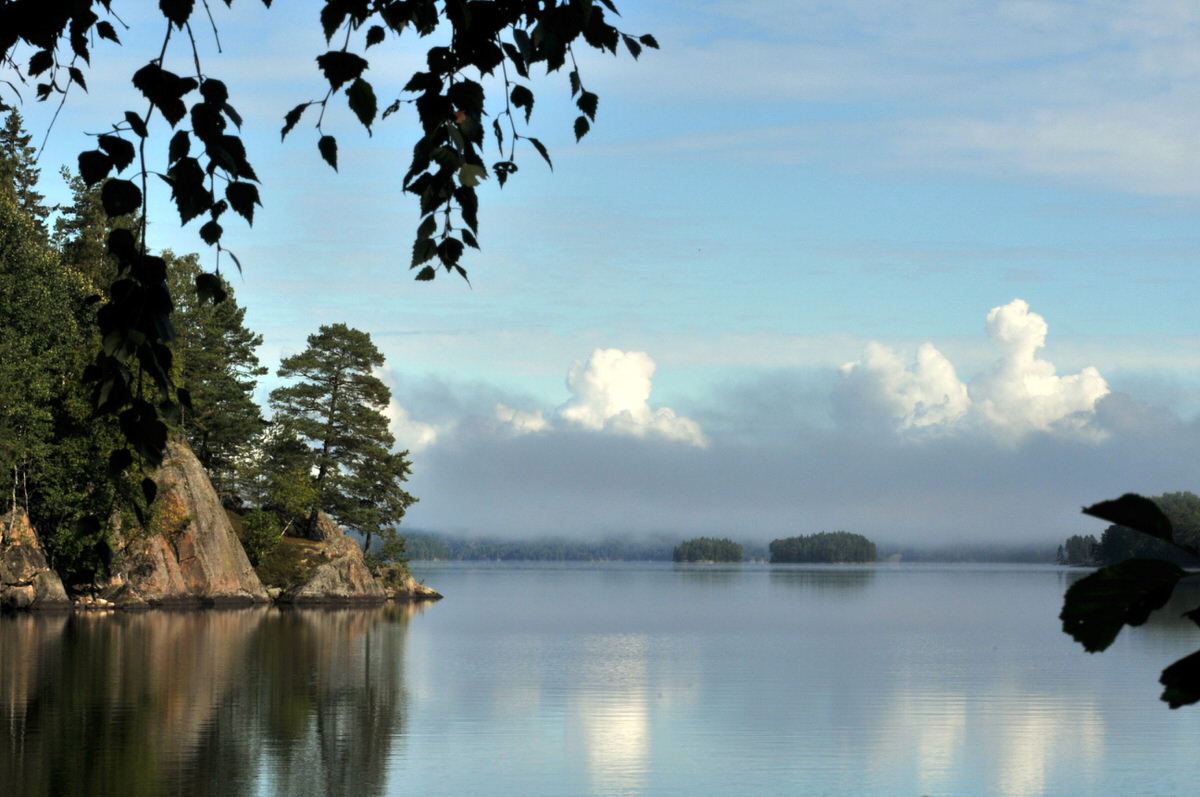 Sjön Lelång innan stormen