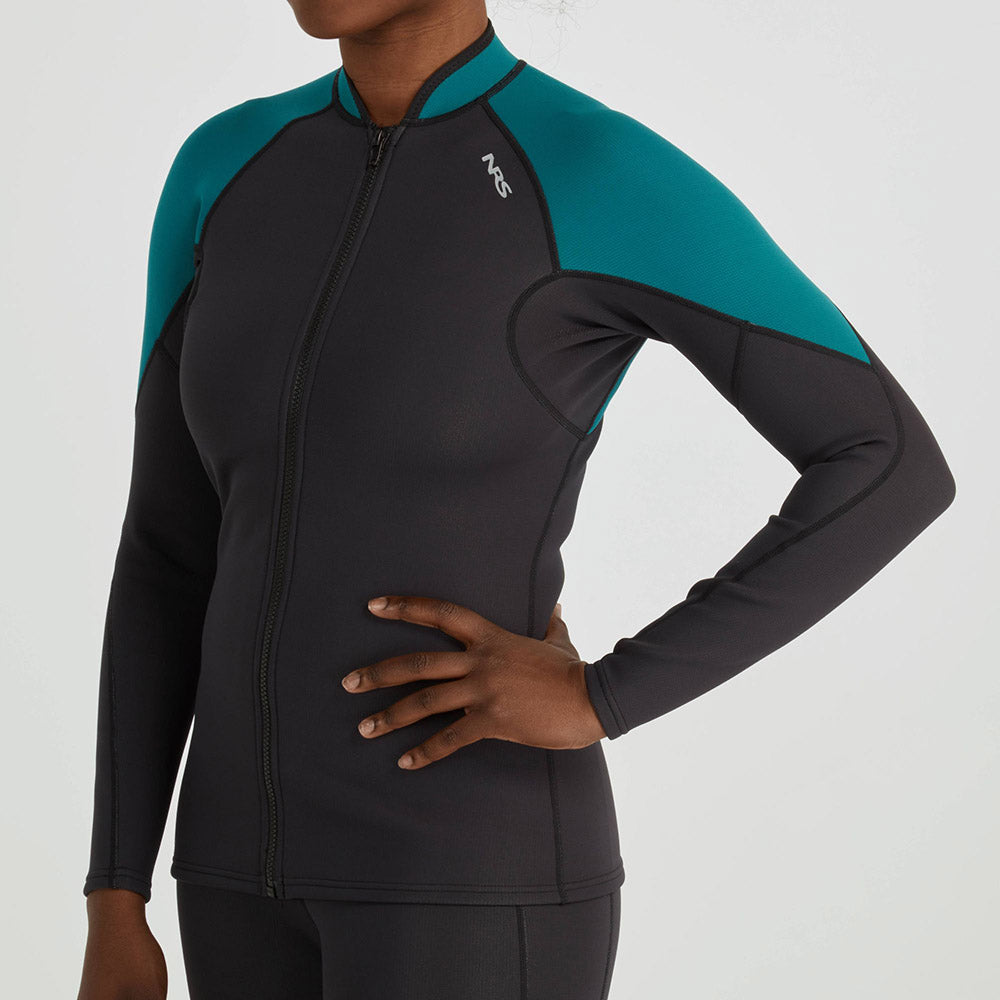 NRS Womens HydroSkin 1.5 Jacket Model close