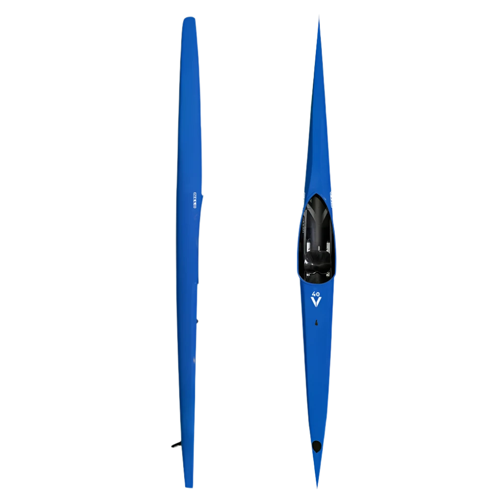 Nelo K1 Viper 40 blue in side and top view