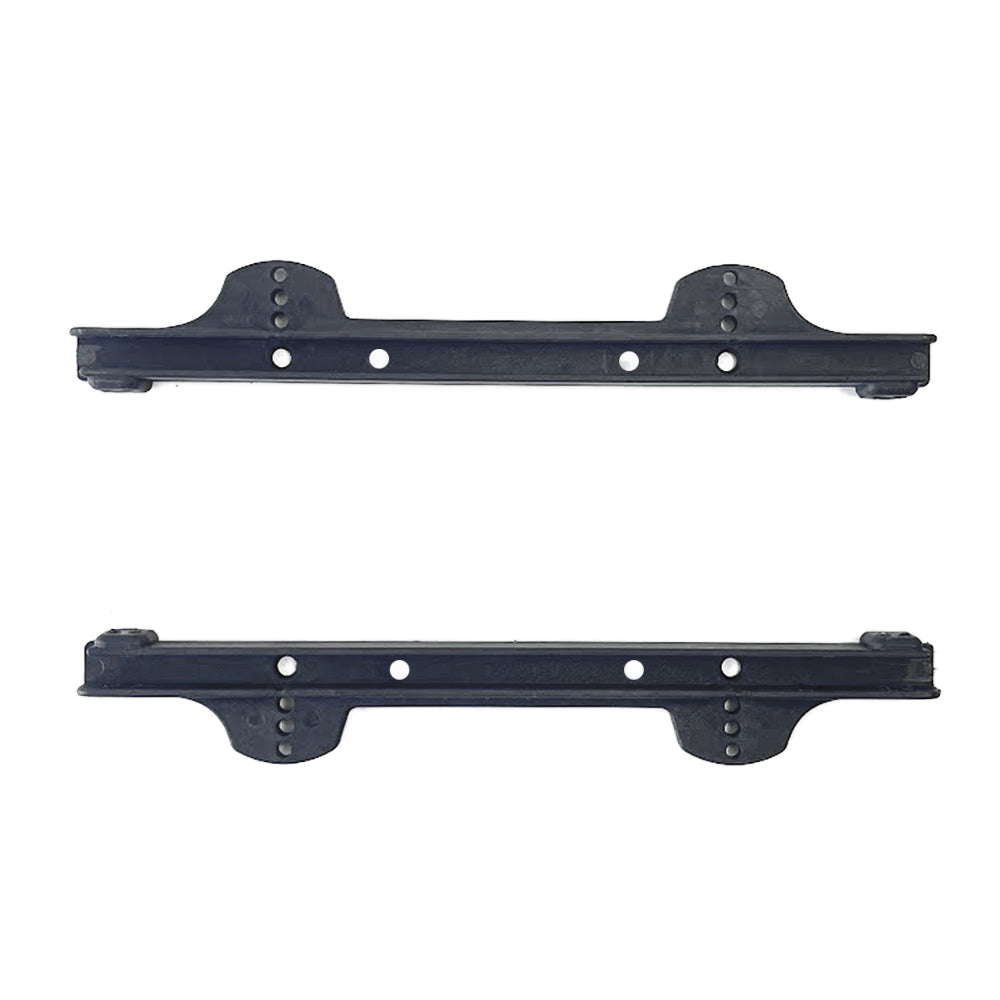 Nelo Seat Rails Carbon-Nylon – pair front view with height adjustment brackets
