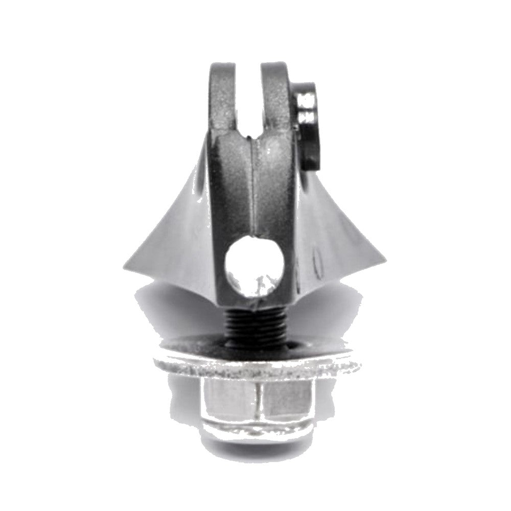 Nelo Number Holder Sete Black - front view with screw and washer