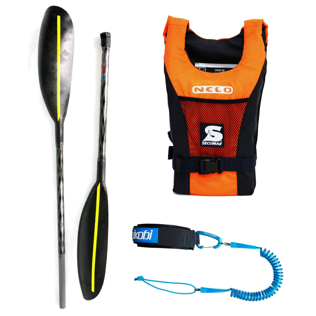 Nelo surfski paket med vingpaddel, flyvtäst, leash