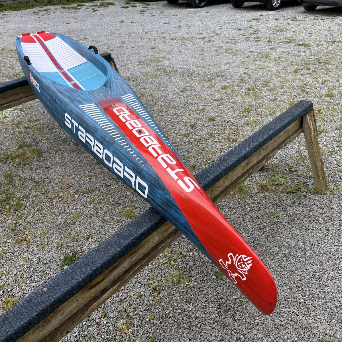 Starboard Sprint Zero 14'0 x 23.5 used - rail and red hull from tail