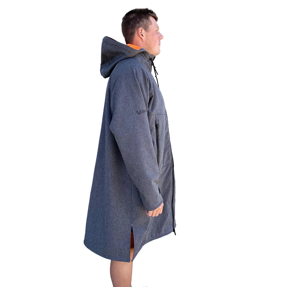 Vaikobi Beach Coat grey, male model, side view