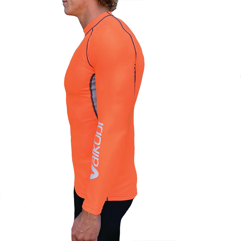 Vaikobi Hydroflex L/S Top orange with male model - side view