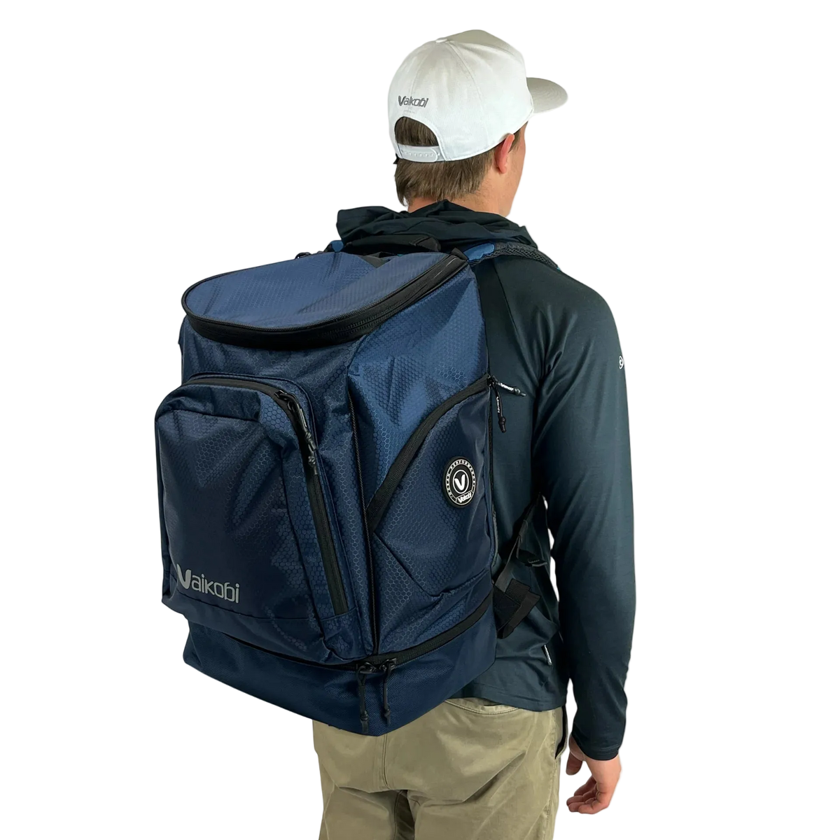 Vaikobi Technical Backpack navy - with model