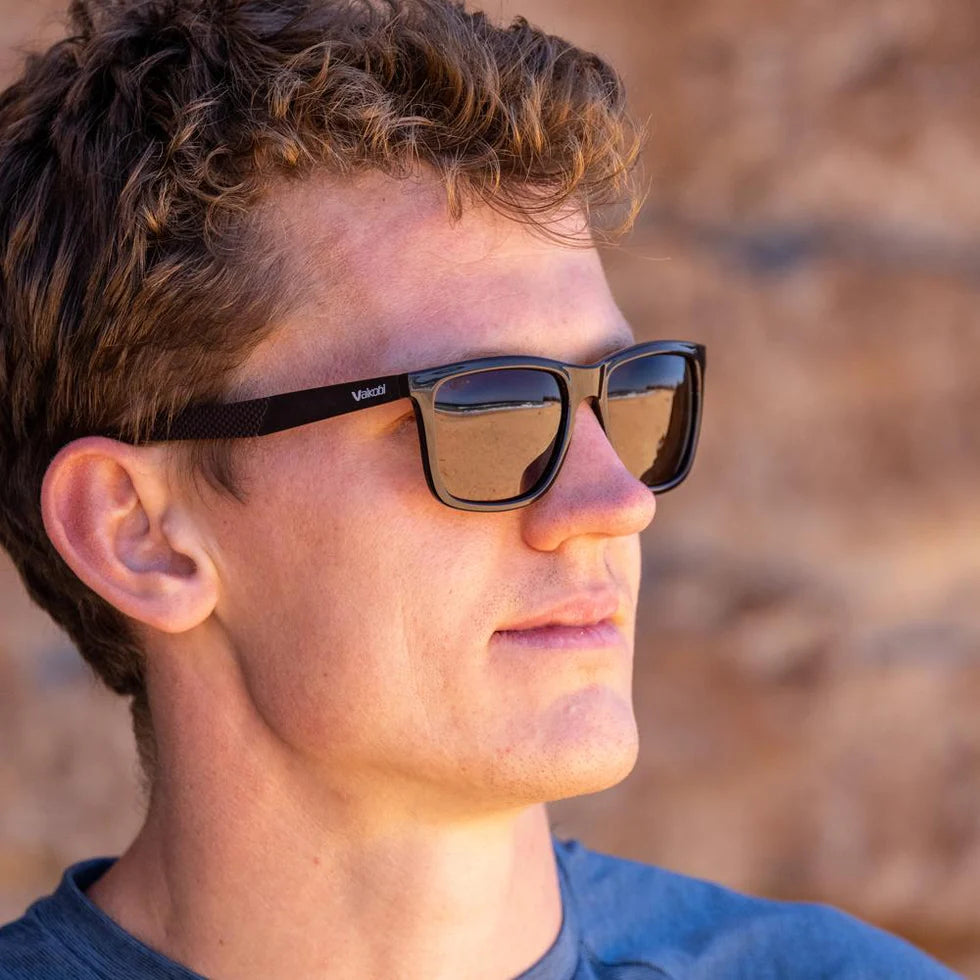 Vaikobi Viento Polarized Sunglasses - with male model, profile