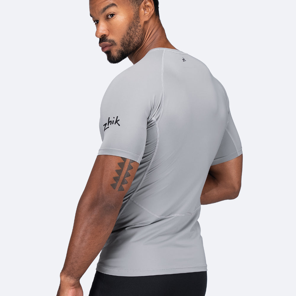 Zhik EcoSpandex LT Short Sleeve Baselayer Platinum - front