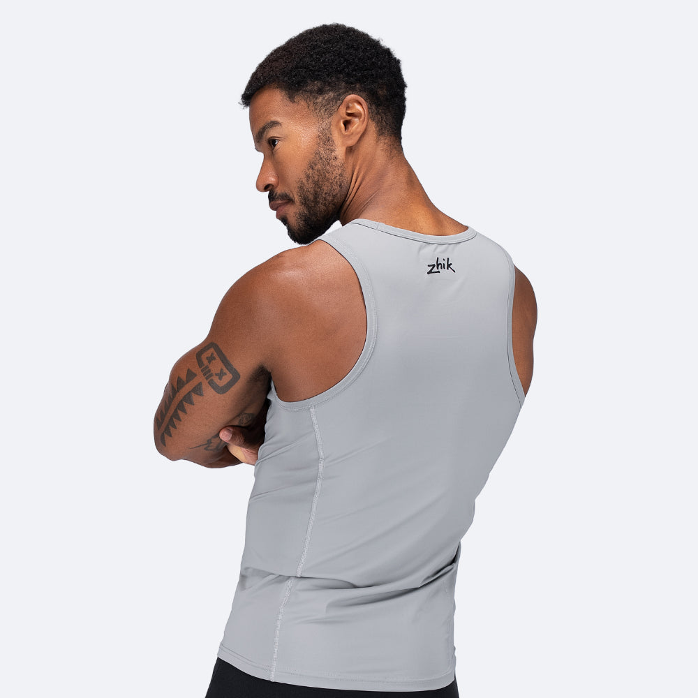 Zhik EcoSpandex LT Race Singlet Platinum - back