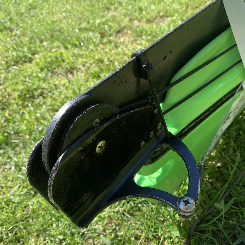 Current Designs Storm green - rudder detail