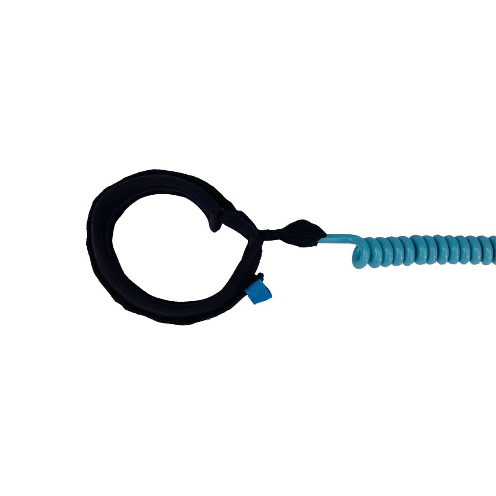 Downwind surfski leg leash blue