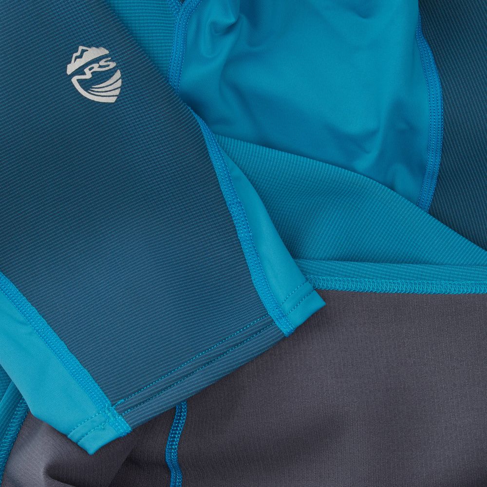 NRS Mens HydroSkin Short-Sleeve Shirt Fjord blue material
