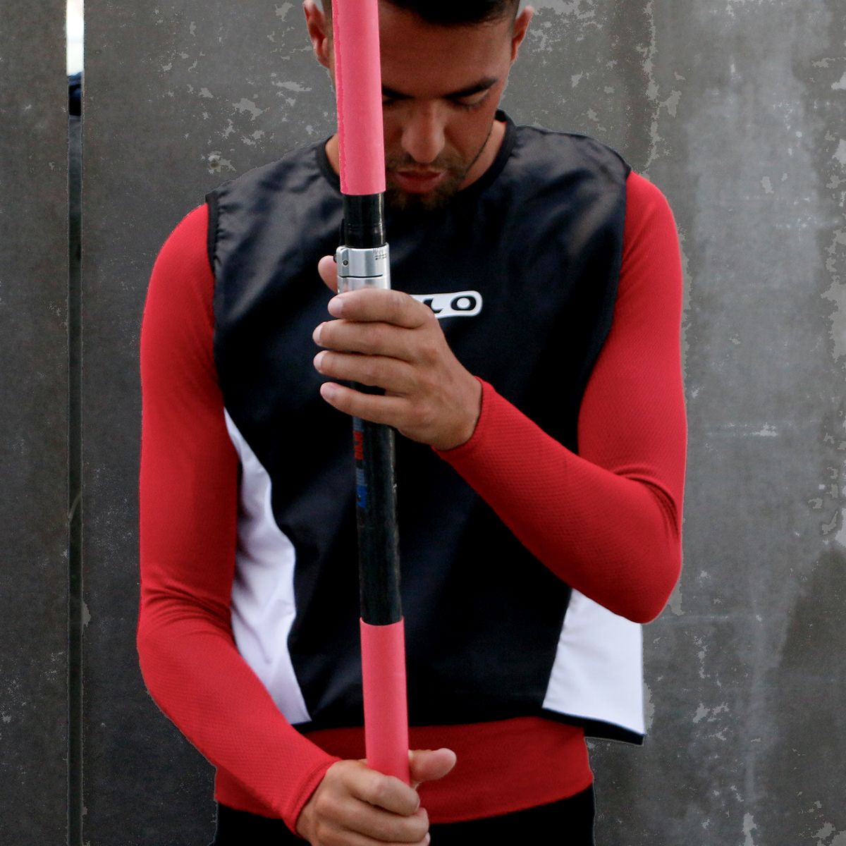 Nelo kayak wind vest athlete