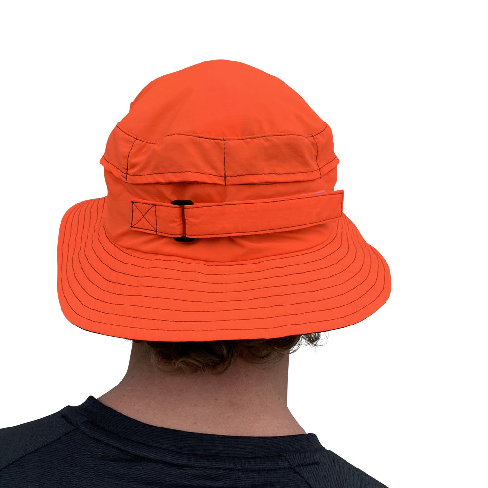 Vaikobi Downwind surfski hat orange back with flap