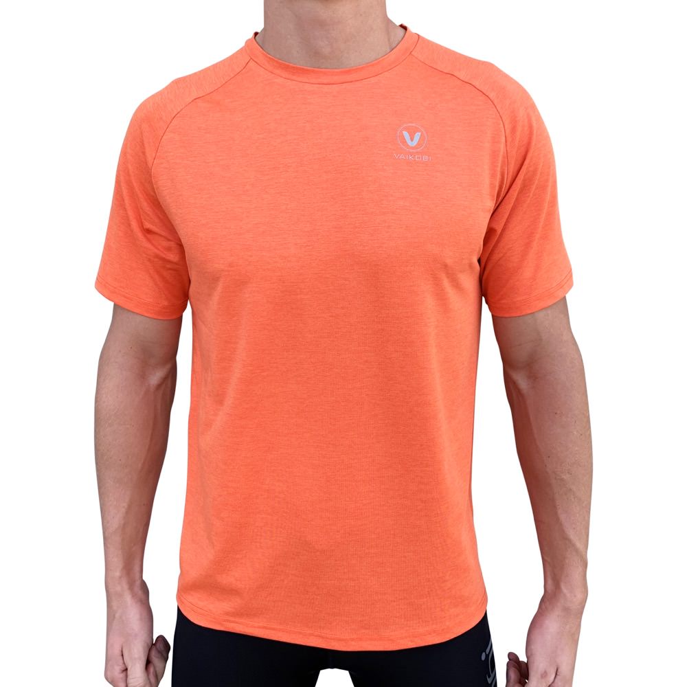 Vaikobi Mens UV Performance Tech Tee fluro orange