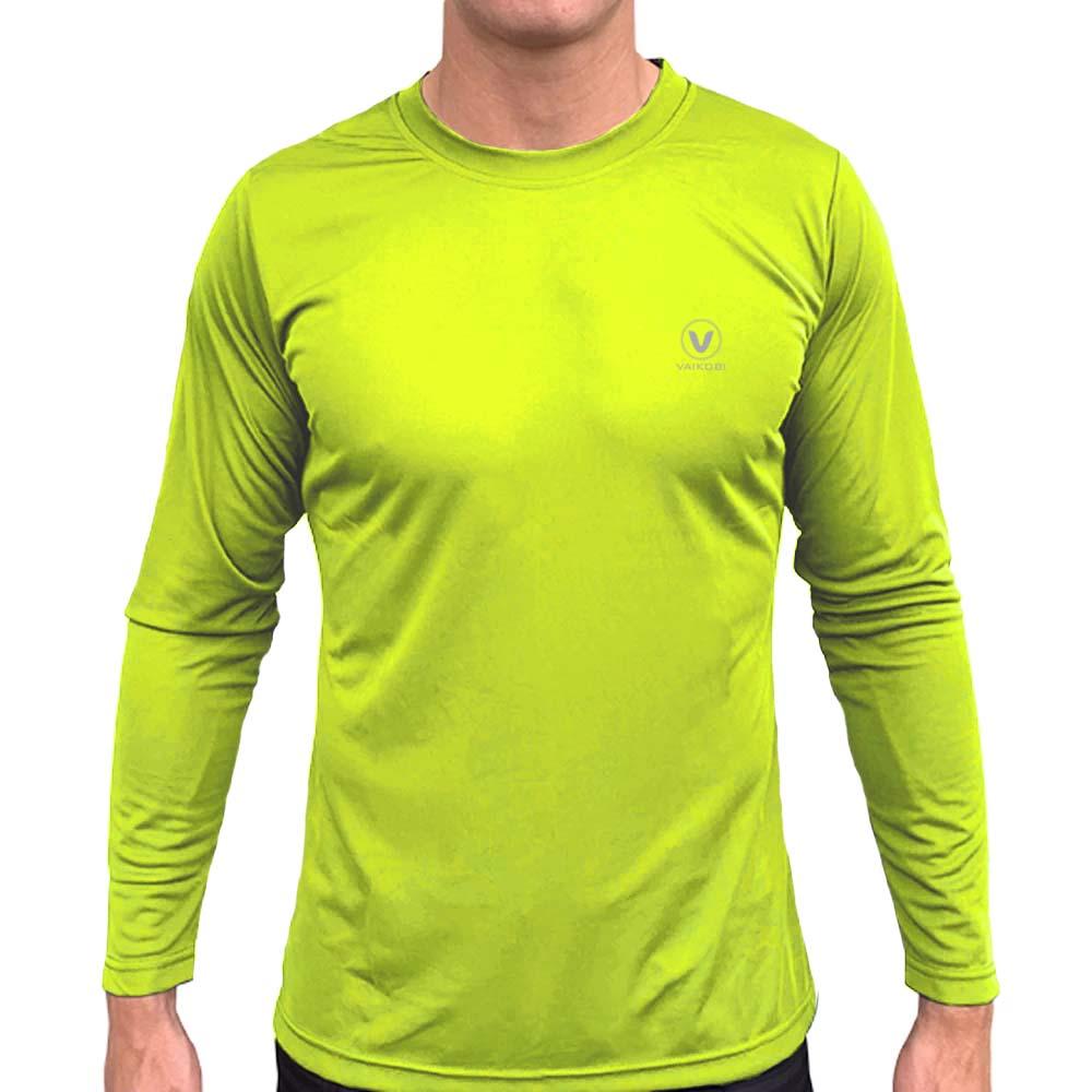 Vaikobi Mens UV Long Sleeve Tech lime front