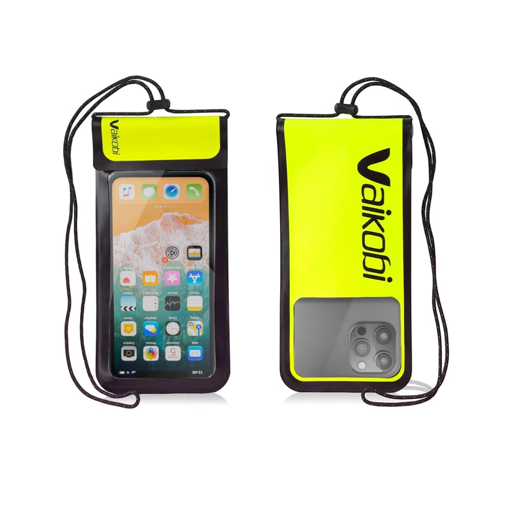 Vaikobi Waterproof Phone case front and back yellow