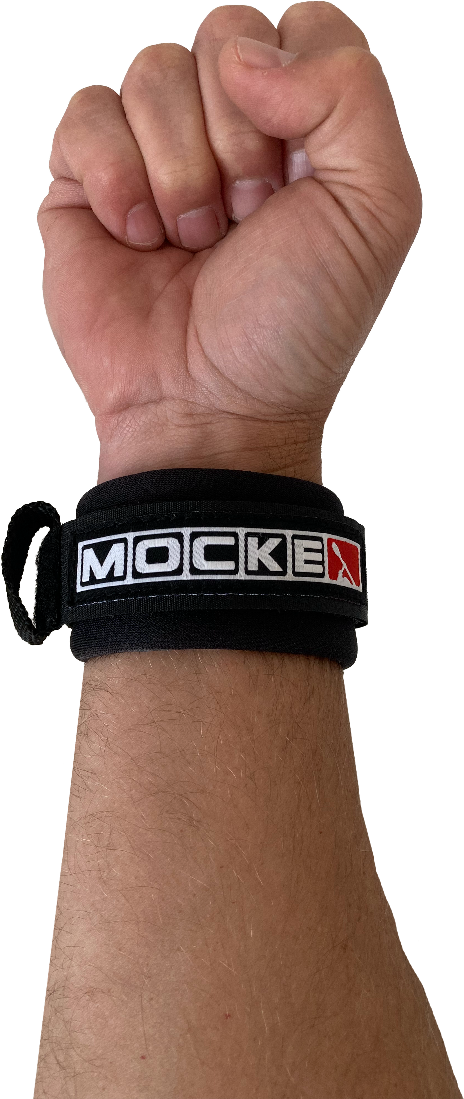 Mocke Wrist Paddle Leash attached to surfski paddle